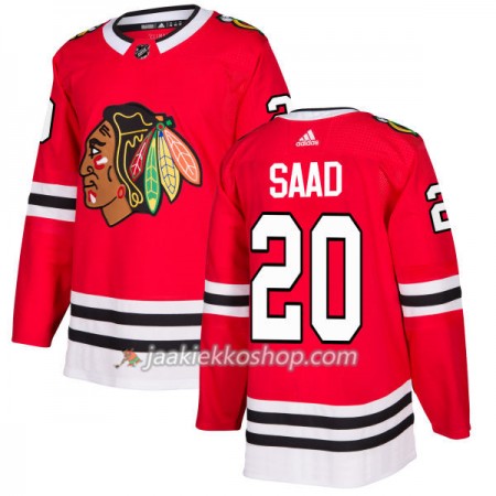 Miehille NHL Chicago Blackhawks Pelipaita Brandon Saad 20 Adidas 2017-2018 Punainen Authentic